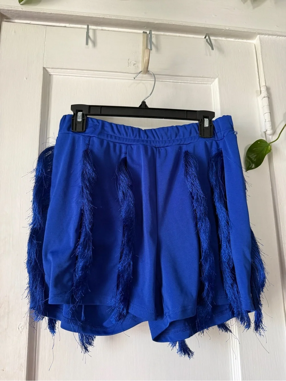 Electric Blue Fringe size 2XL Mini shorts